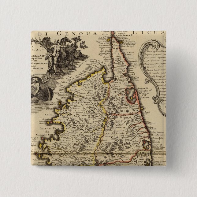 Corsica 2 Inch Square Button (Front)