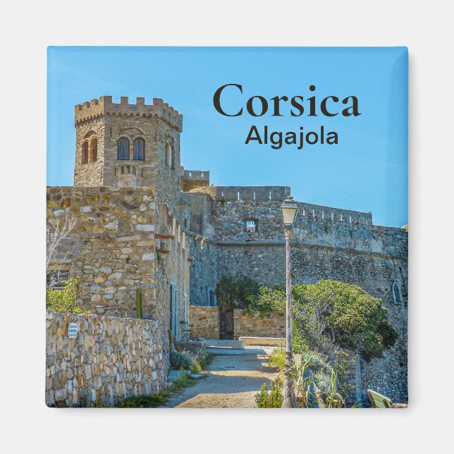 Corsica Algajola Castle France Souvenir Magnet (Front)