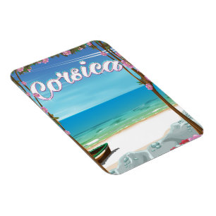 Corsica Beach travel poster Magnet