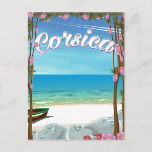 Corsica Beach travel poster Postcard
