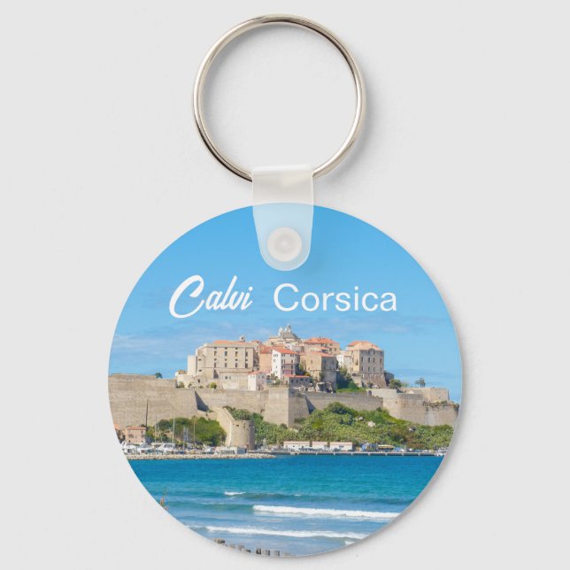 Corsica Calvi Citadel Photo Keychain (Front)