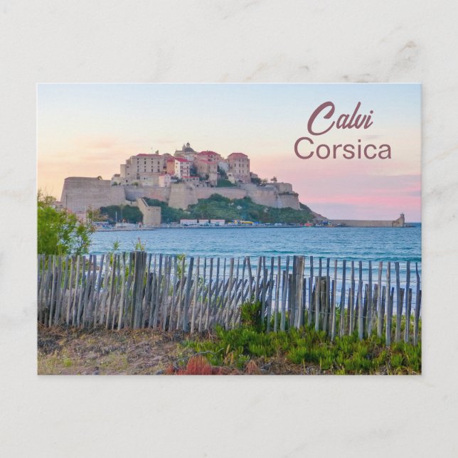 Corsica Calvi Sunset Postcard (Front)