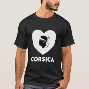 Corsica Flag Heart  T-Shirt