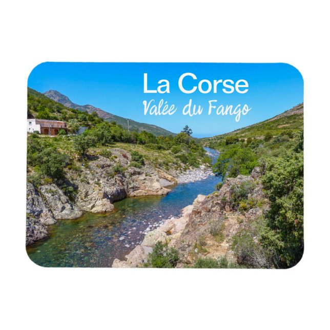 Corsica France Fango Valley Souvenir Magnet (Horizontal)