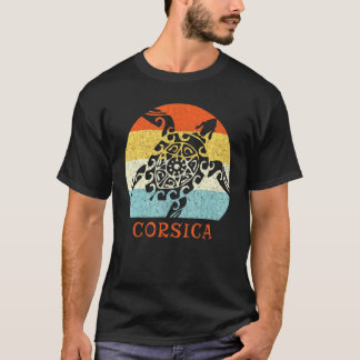 Corsica France Vintage Retro Turtle European Vacat T-Shirt