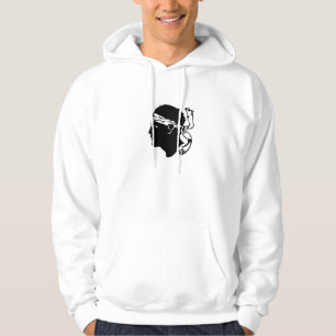 Corsica island france Corse region flag moor head Hoodie