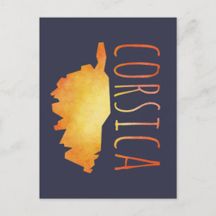 Corsica Map Postcard