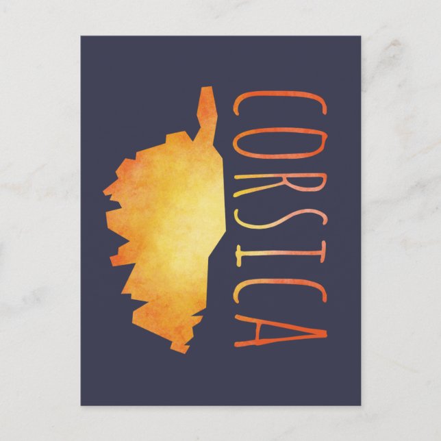 Corsica Map Postcard (Front)