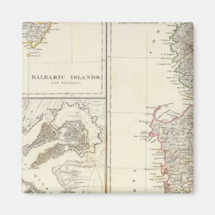 Corsica, Sardinia, Balearic Islands, Valletta Magnet