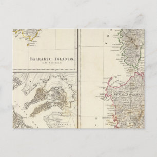 Corsica, Sardinia, Balearic Islands, Valletta Postcard