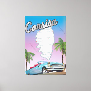 Corsica travel poster canvas print
