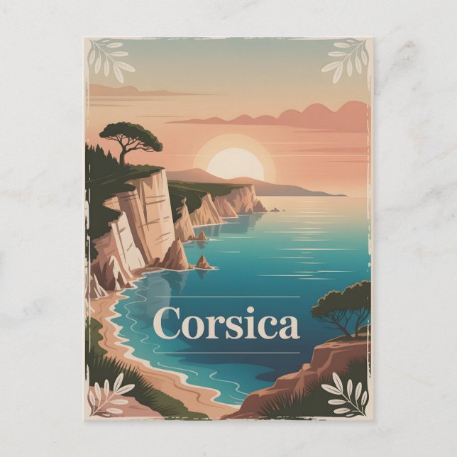 Corsica Vintage Postcard (Front)