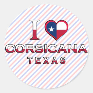 Corsicana, Texas Classic Round Sticker