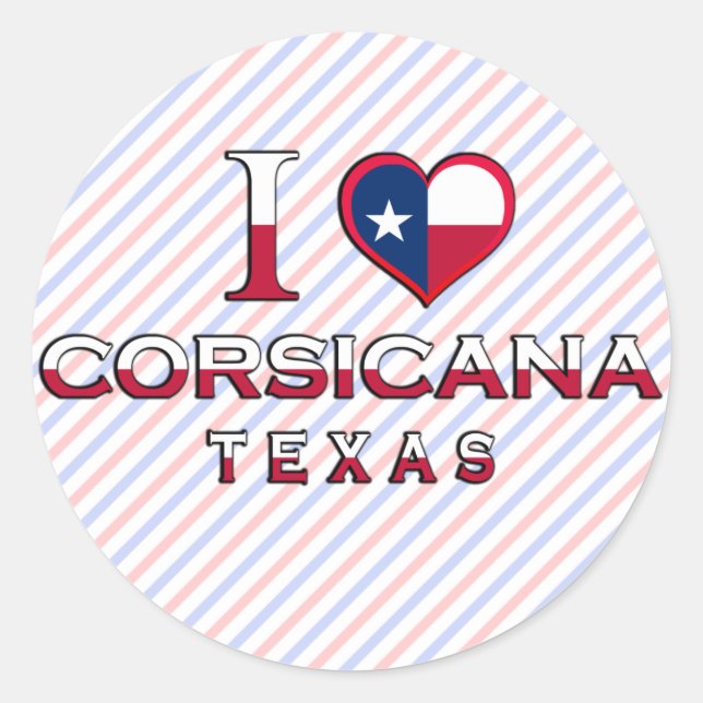 Corsicana, Texas Classic Round Sticker (Front)