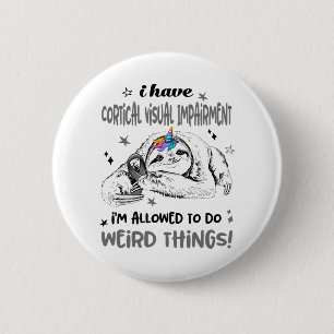 Cortical Visual Impairment Awareness Month Ribbon 2 Inch Round Button