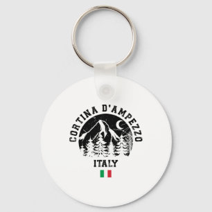 Cortina D'ampezzo Italy Alps Ski Resort Alpine Ski Keychain