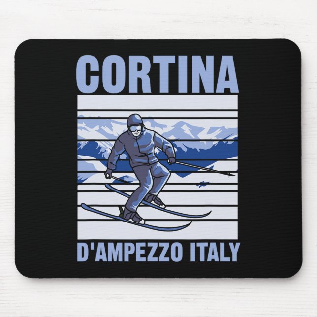 Cortina D'ampezzo Italy Ski  Mouse Pad (Front)