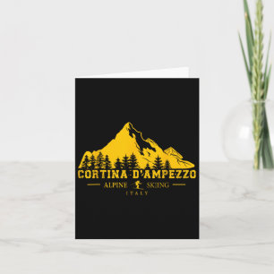 Cortina D'ampezzo Italy Ski Resort Alpine Skiing A Card