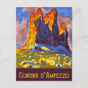 Cortina d'Ampezzo Mountains, Italy Postcard