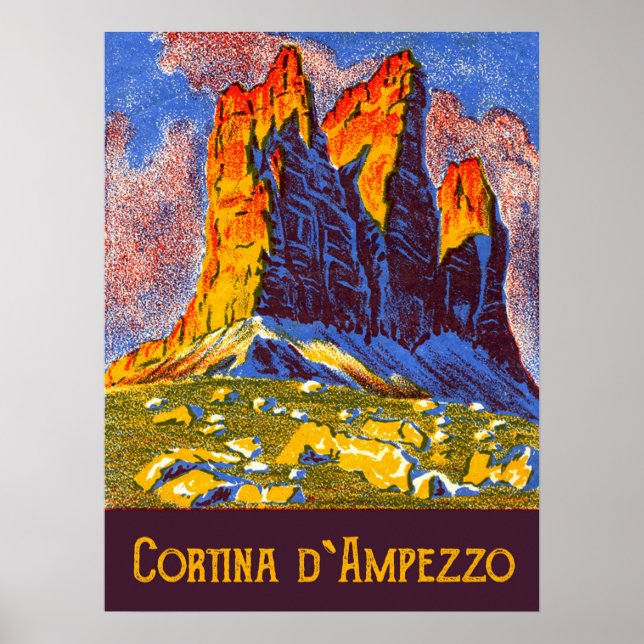 Cortina d'Ampezzo, Mountains, Italy Poster (Front)