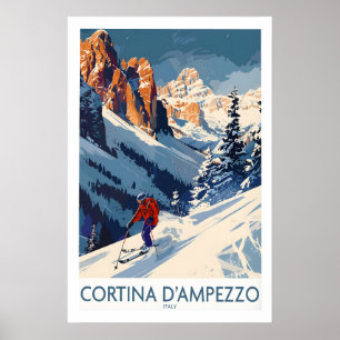 Cortina dampezzo Ski Print - Italy 1