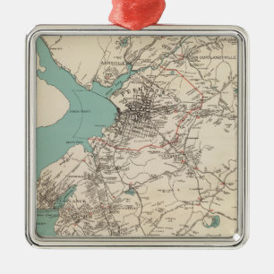 Cortlandt town metal ornament