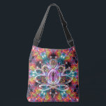 Coruscation Zen Lotus Crossbody Bag<br><div class="desc">In a stellar kaleidoscope the spirit of the Zen Lotus centers its energy. Center your energy and become as one with this cosmic tote of the new age. Pack your bag with your mat and block and blanket and head for the ashram to do your practice. Perfect for all your...</div>