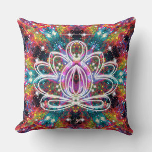 Coruscation Zen Lotus Throw Pillow