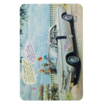 Corvair Cartoon Refrigerator Magnet by Bard Beach