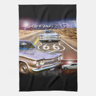Corvair Kitchen Towel—Route 66 Kitchen Towel