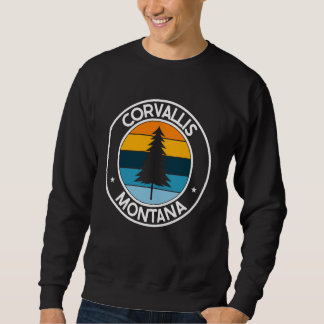Corvallis Montana MT USA City Pride Retro Sunset Sweatshirt