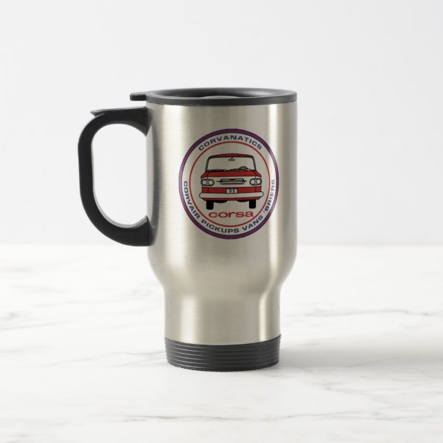 Corvanatics Stainless Travel Mug (Left)