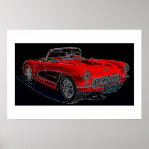 Corvette 1957 poster