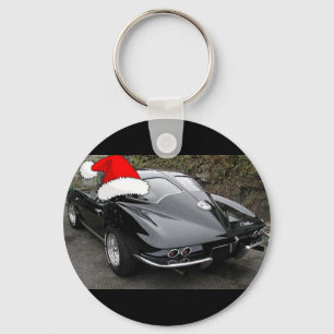 Corvette Black Split Window/Christmas Keychain