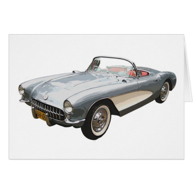 Corvette bleu argenté 1959 (Devant Horizontal)