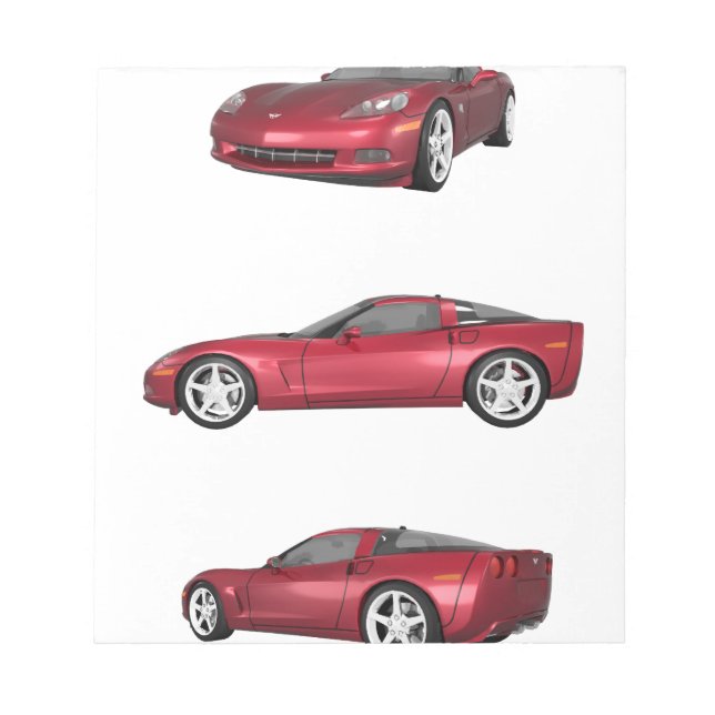 Corvette: Candy Apple Finish Notepad (Front)