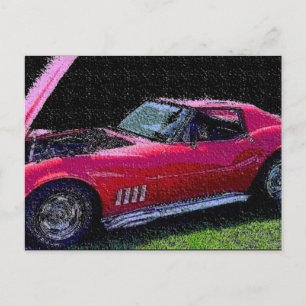 corvette postcard