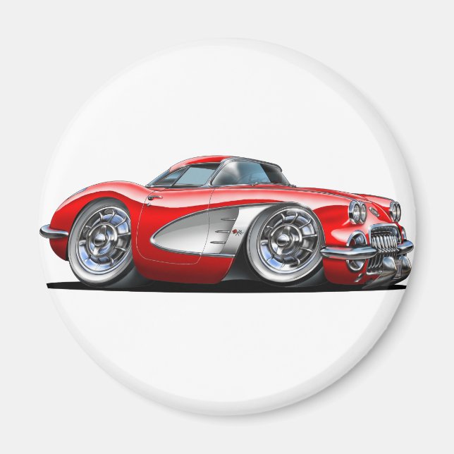 Corvette Red Car Magnet (Front)
