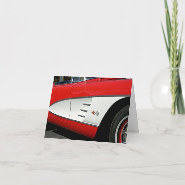 Corvette rouge - carte (Devant)