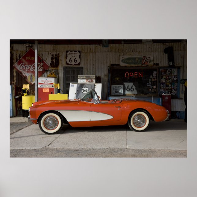 Corvette route 66 poster (Front)