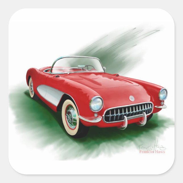 Corvette Square Stickers (Front)