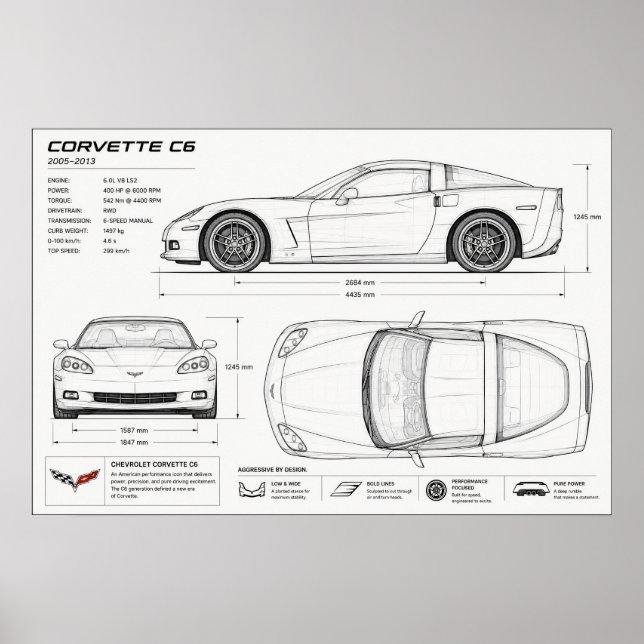 Corvette technical design poster (Front)