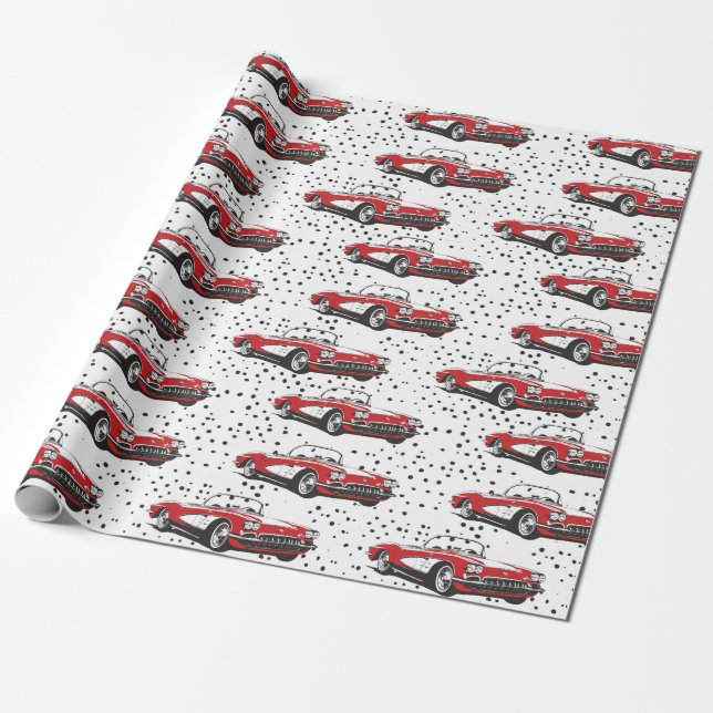Corvette Wrapping Paper (Unrolled)