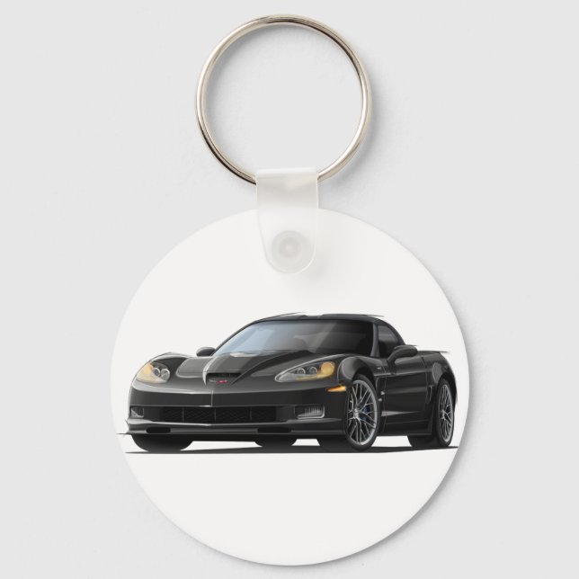 Corvette ZR1 Black Car Keychain (Front)