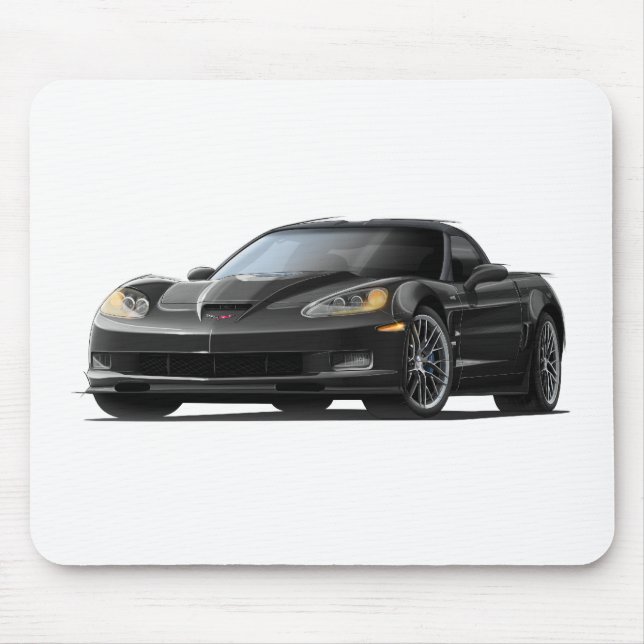 Corvette ZR1 Black Car Mouse Pad (Front)