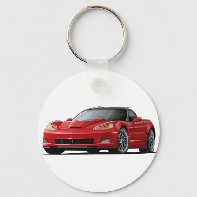 Corvette ZR1 Red Car Keychain (Front)