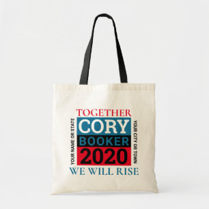 Cory Booker 2020 Vote Personalized We Will Rise Tote Bag