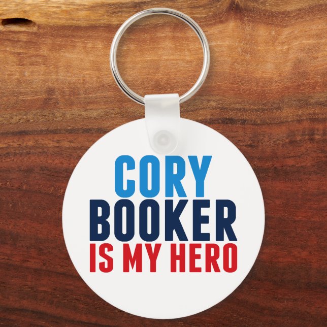 Cory Booker is My Hero Keychain (Front)