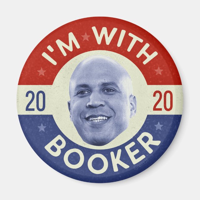 Cory Booker President 2020 Democrat Photo Retro Magnet (Front)