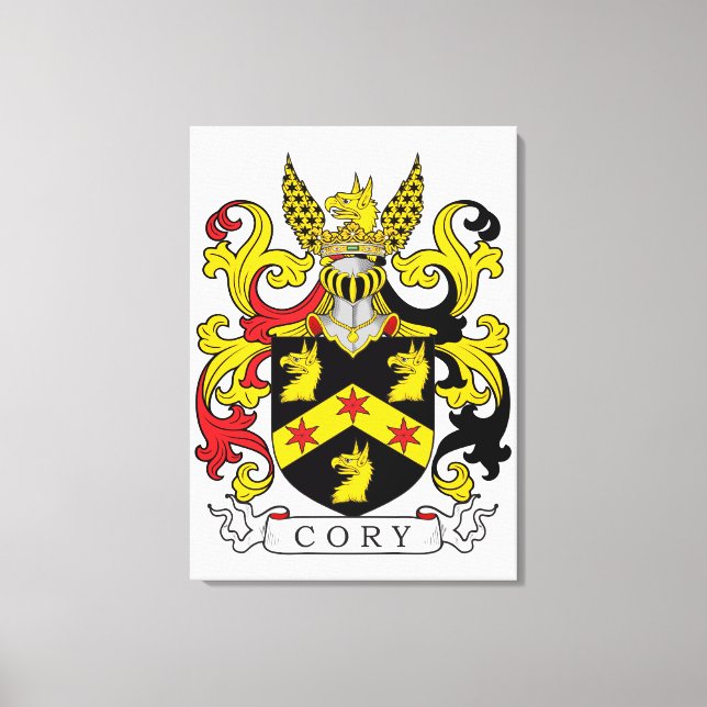 Cory Family Crest (Irish) Canvas Print (Front)